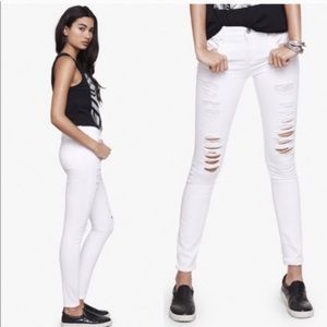 Express Women's White Skinny Jeans